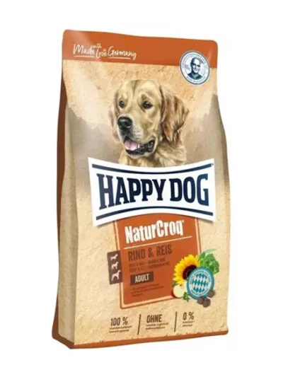 Happy Dog NaturCroq Rind&Reis (Хэппи Дог Натуркрок) корм сухой для собак с говядиной 15 кг.