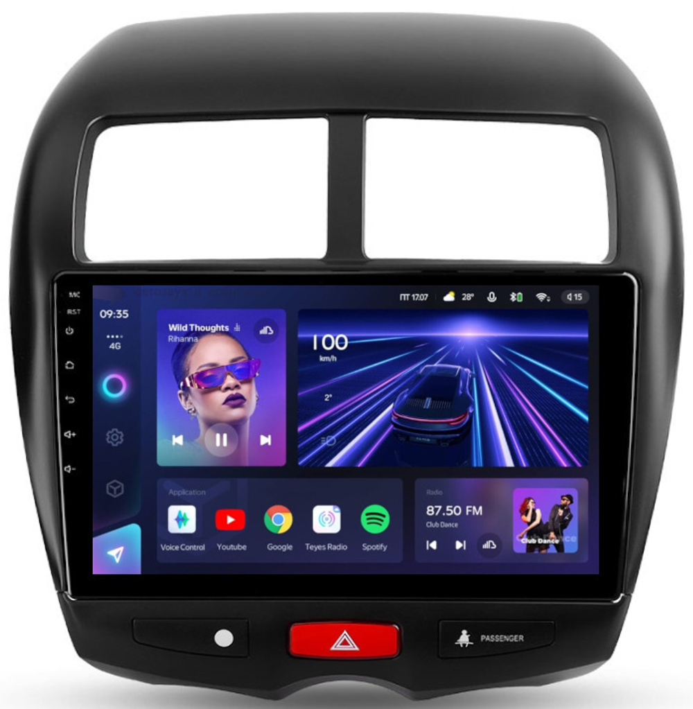 Магнитола для Mitsubishi ASX 2010-2016, Peugeot 4008, Citroen C4 Aircross - Teyes CC3L на Android 10, 8-ядер, CarPlay, 4G SIM-слот
