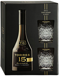 Torres 15 Gran Reserva 0,7 л + 2 бокала