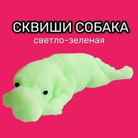 Мялка антистресс сквиши Собака Соня игрушка для мальчика для девочки большой 11 см