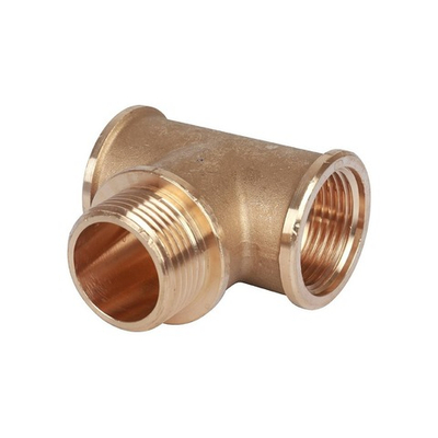 Тройник с внутренней и наружной резьбой STOUT SFT 0064 - 1" (ВР/НР/ВР, латунь без покрытия)