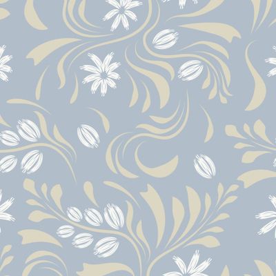 Folk floral pattern. Abstract flowers surface design. Seamless pattern