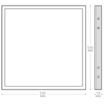 Светильник LED-панель ДВО 36Вт 595х595х19 6400K 3100Лм призма IP40 AL2115 Feron 21085