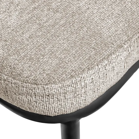 Полубарный стул Arvo 65 см, бежевый шенилл с черными ножками