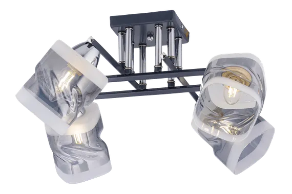 74333/4 CHROME+GRAY (2) Люстра (RL)