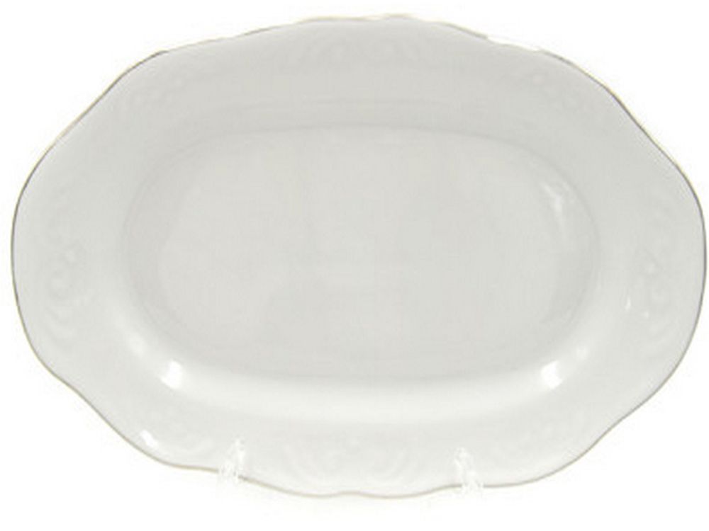 Блюдо овальное "РИСУНОК ПЛАТИНОВЫЙ (Надежда)" 31,5 см, Беларусь.