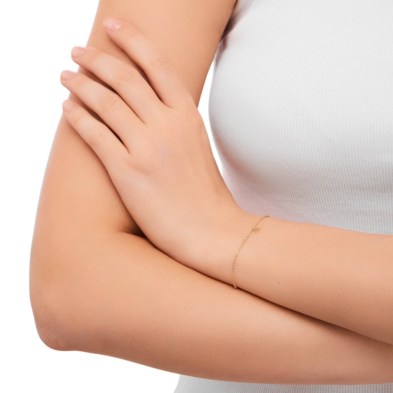 Вечный браслет Персонализация с Буквой – Золото