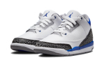 Middle-aged children Jordan Air Jordan 3 retro "racer blue" little lightning middle-top retro basketball shoes white and blue