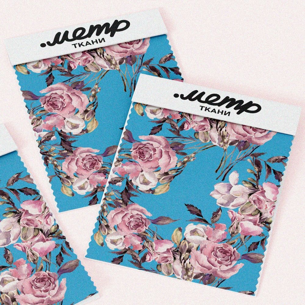 Ткань дюспо розовые пионы с листьями