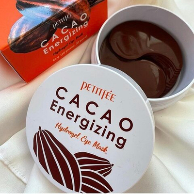 Патчи гидрогелевые тонизирующие с какао Petitfee Cacao Energizing Hydrogel Eye Patch 60 шт.