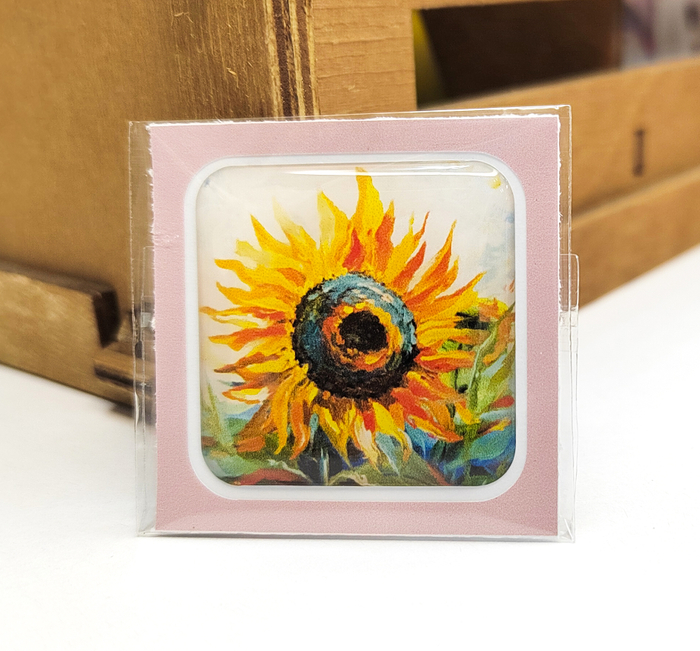 Объемная наклейка Подсолнух