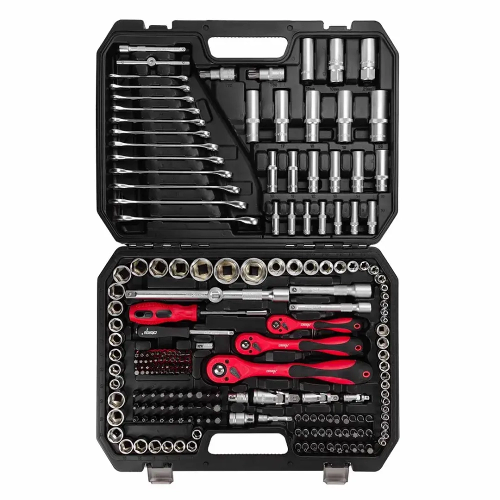 Набор инструментов 216 пр.1/4'',3/8'',1/2''(6гр.)(4-32мм) DISEN DS38841