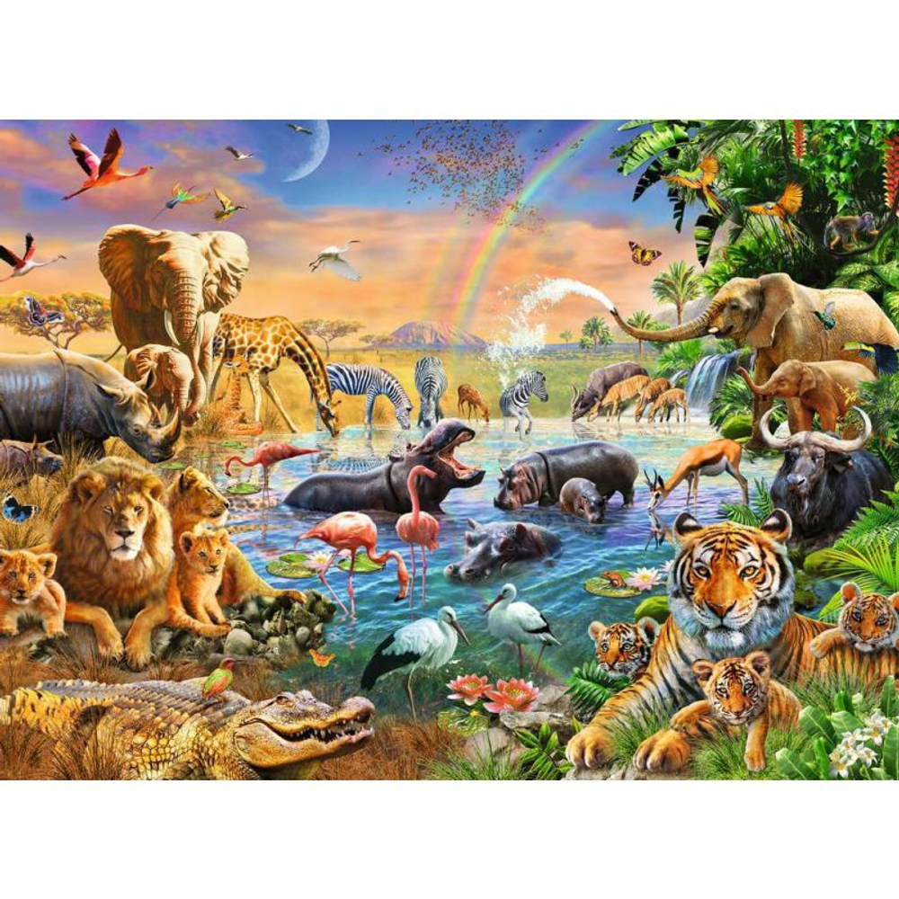 Puzzle XXL Колодец в джунглях 100 шт. 129102