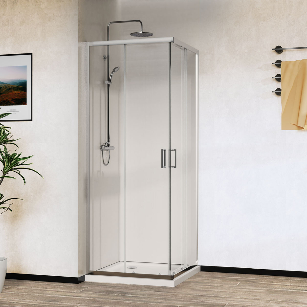 Душевой уголок Сити (City) Vincea VSS-5CT800CL, 800*800, хром, стекло прозрачное