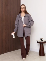 Ветровка с капюшоном удлиненная