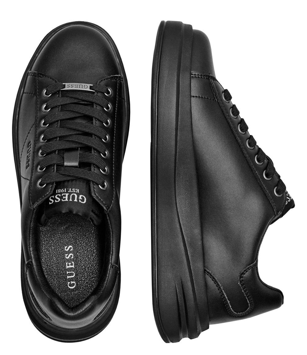 Кожаные кроссовки ELBINA Guess - черный(FLFELB LEA12)