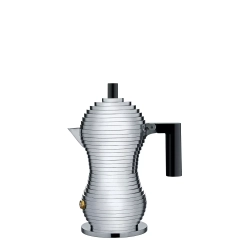 Alessi - Алюминиевая турка кофеварка  Pulcina под давлением на 1 чашку. черный / артикул   MDL02/1 B  / GTIN 8003299388127