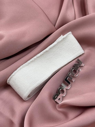 Подвяз трикотажный белый  0,84 м, ширина 4 см