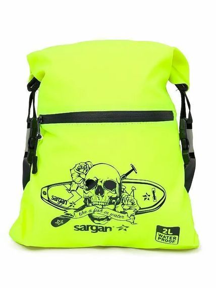Гермосумка поясная Sargan Скелетон-Кенга+SUP желтый флуор
