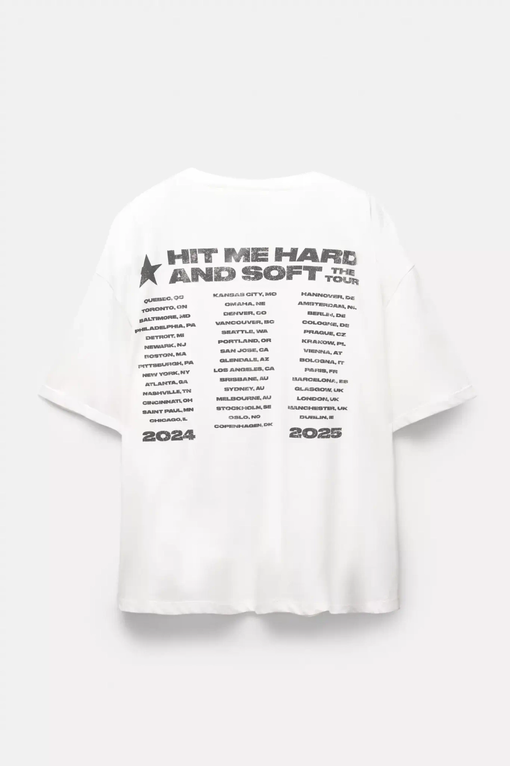 PULL&BEAR Футболка с принтом Billie Eilish, белый