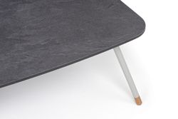 "Верона" журнальный стол из HPL 120х65, H40, каркас светло-серый (RA L7035) муар, цвет столешницы "серый гранит"