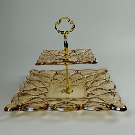 Lenardi 588-723 Двухъярусная этажерка в под.уп.(х6)Стекло