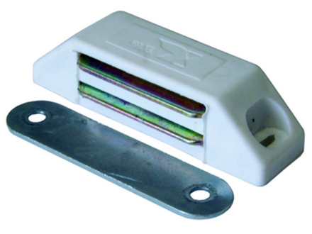 Мебельный магнит (белый) маленький.