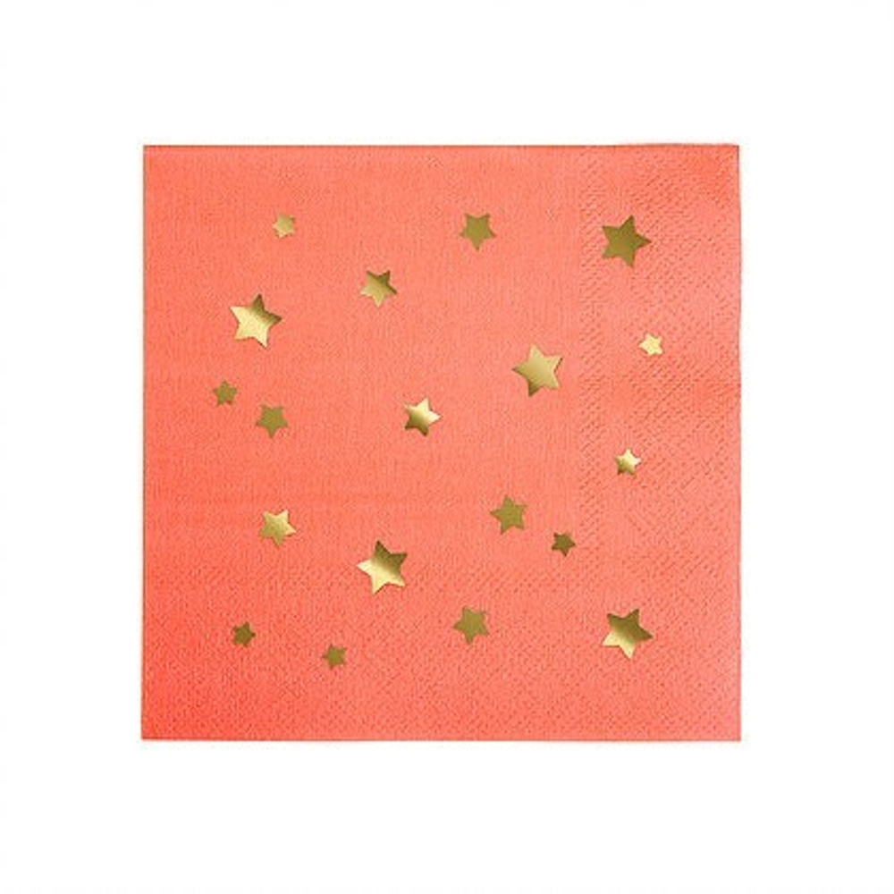 Салфетки цветные маленькие "Jazzy Star" 16шт