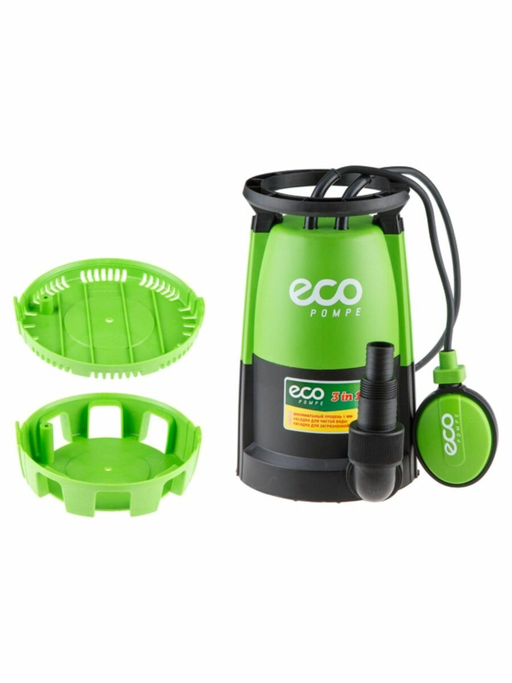 Насос погружной Eco DP-606, дренажный, с поплавковым выключателем, 600 Вт