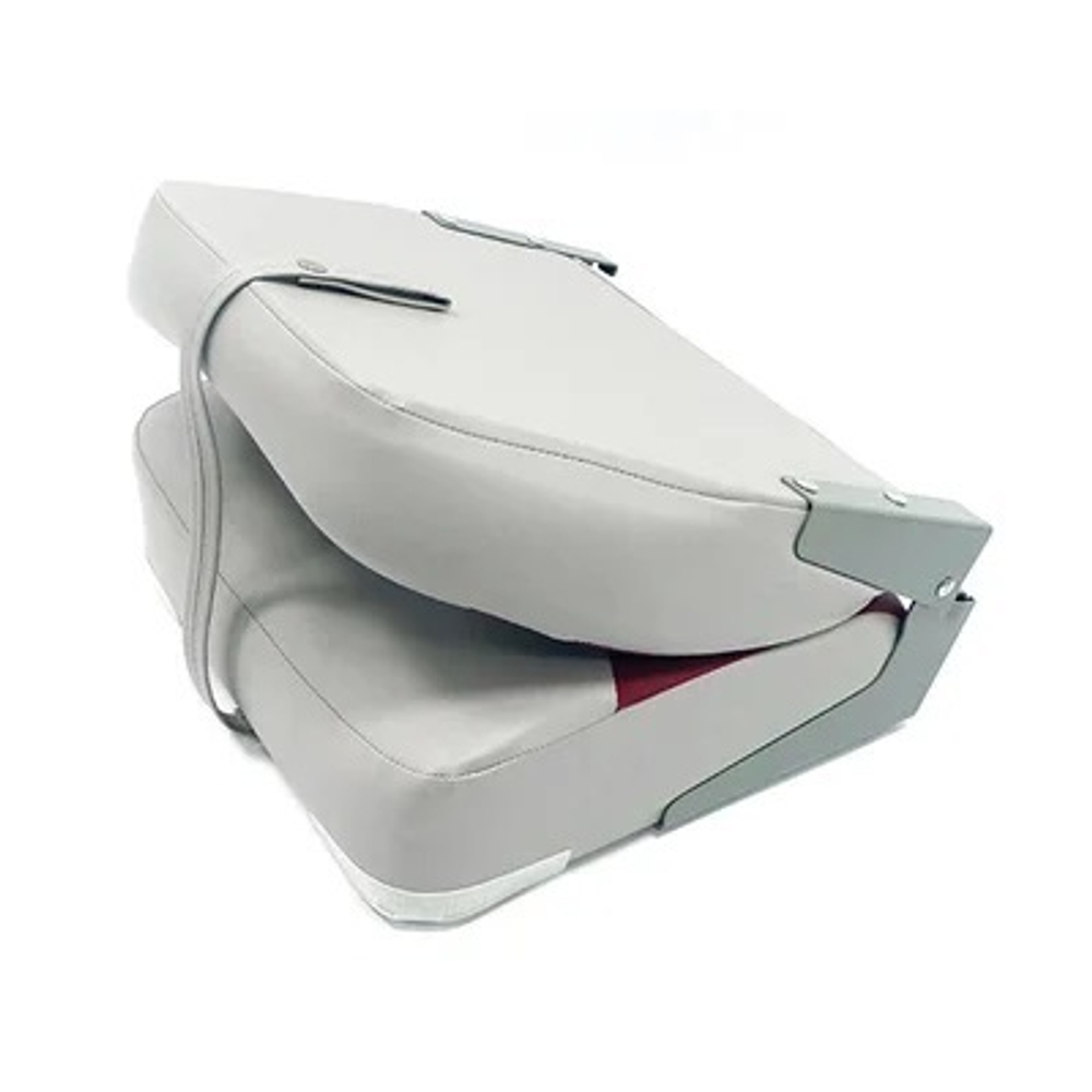 Кресло складной мягкое Classic Low Back Seat (серый/красный)