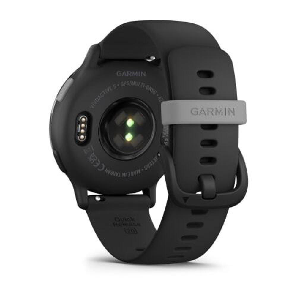 Смарт  часы Garmin Vivoactive 5 черные с серым безелем и силиконовым ремешком