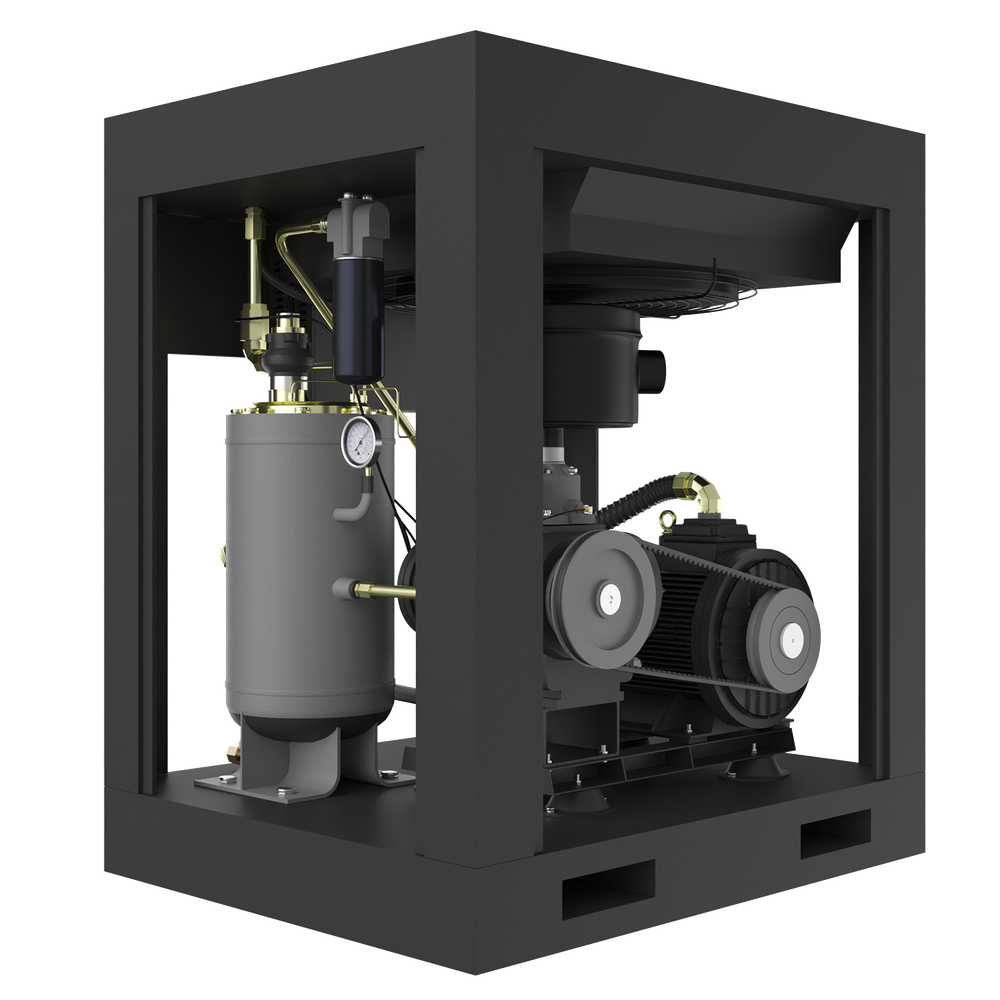 HRS-943800 Винтовой компрессор с ременным приводом Harrison: 3800 л/мин, 12 бар, 30 кВт