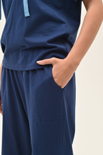 Брючная пижама Smile с завязками цвет синий