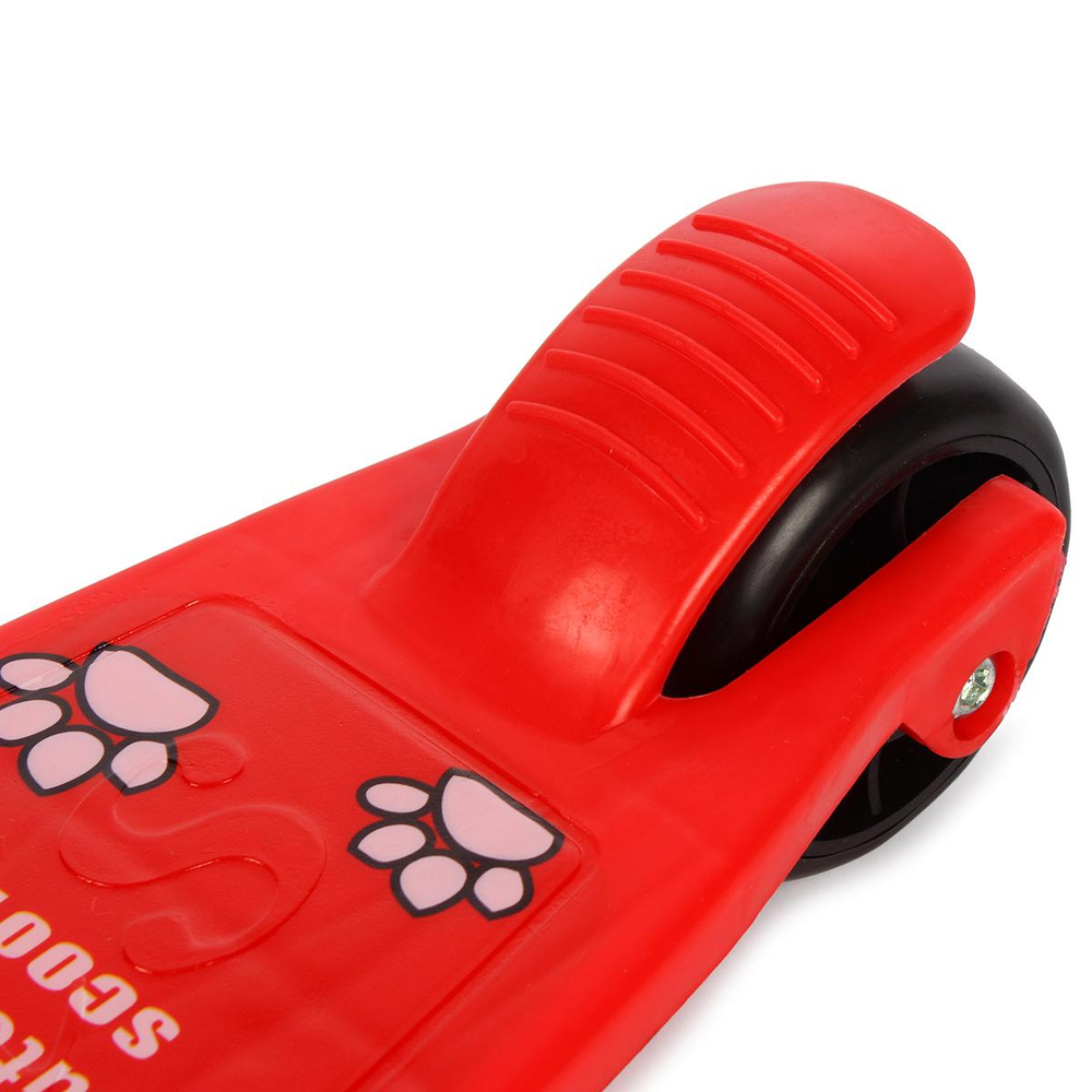 Самокат трехколесный с широкими колесами, колеса PU 12 см, со светом, заднее колесо без света