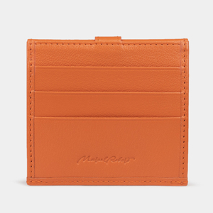 Кардхолдер-кошелек Perle из кожи козы, оранжевого цвета