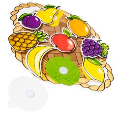 Пластик на липучках "Фрукты и овощи"