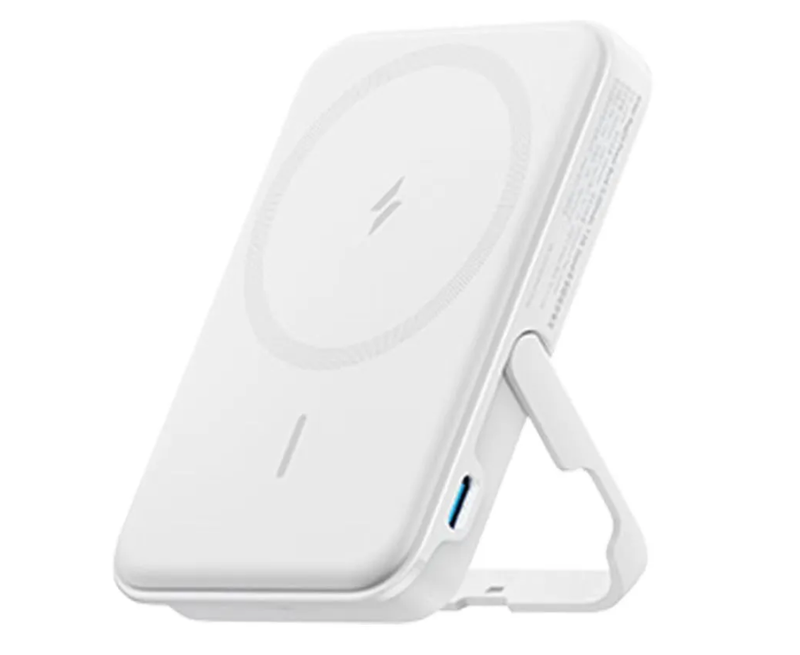 Внешний аккумулятор Anker MagGo Power Bank 5000 mAh Magnetic with holder magsafe A1618 белый