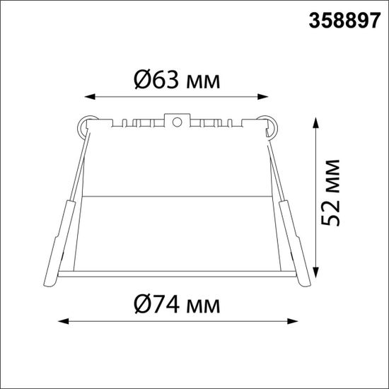 358897 SPOT NT22 472 белый Светильник встраиваемый светодиодный IP20 LED 4000К 6W 220V TRAN