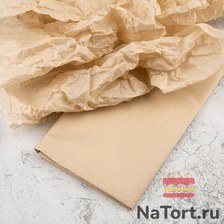Бумага упаковочная тишью, Бежевая 50х66 см (10 листов)