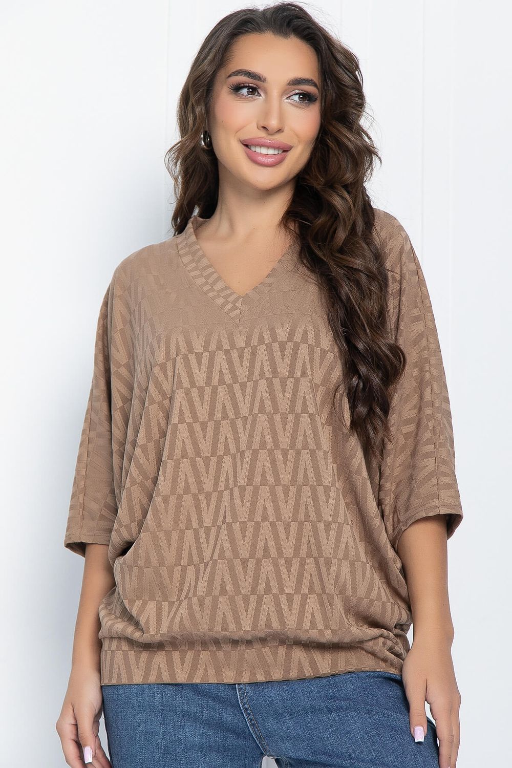 Блуза Вэнсдей (кофе) Б11459 LT Collection