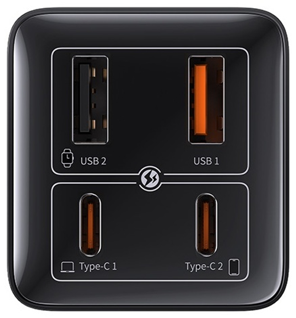 Зарядное устройство Baseus Gan6 Pro USB Type-C, USB черный