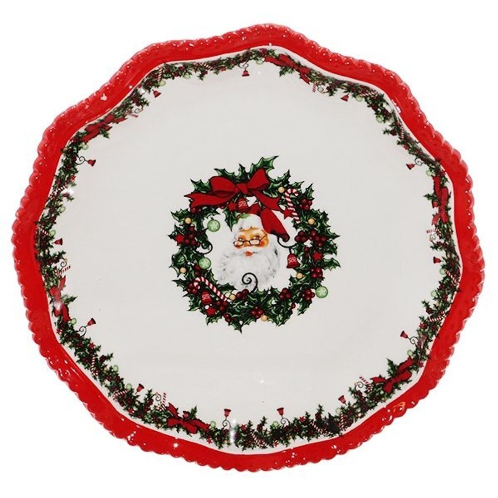 GAEM Тарелка "Санта Клаус", L31 W30,5 H2,5 см