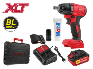 Гайковерт ударный аккумуляторный (импакт) WORTEX CWR 0318 в кейсе. (310 Н*м, квадрат 1/2", в комплекте 1 АКБ 18В*4 А*ч + зарядка)