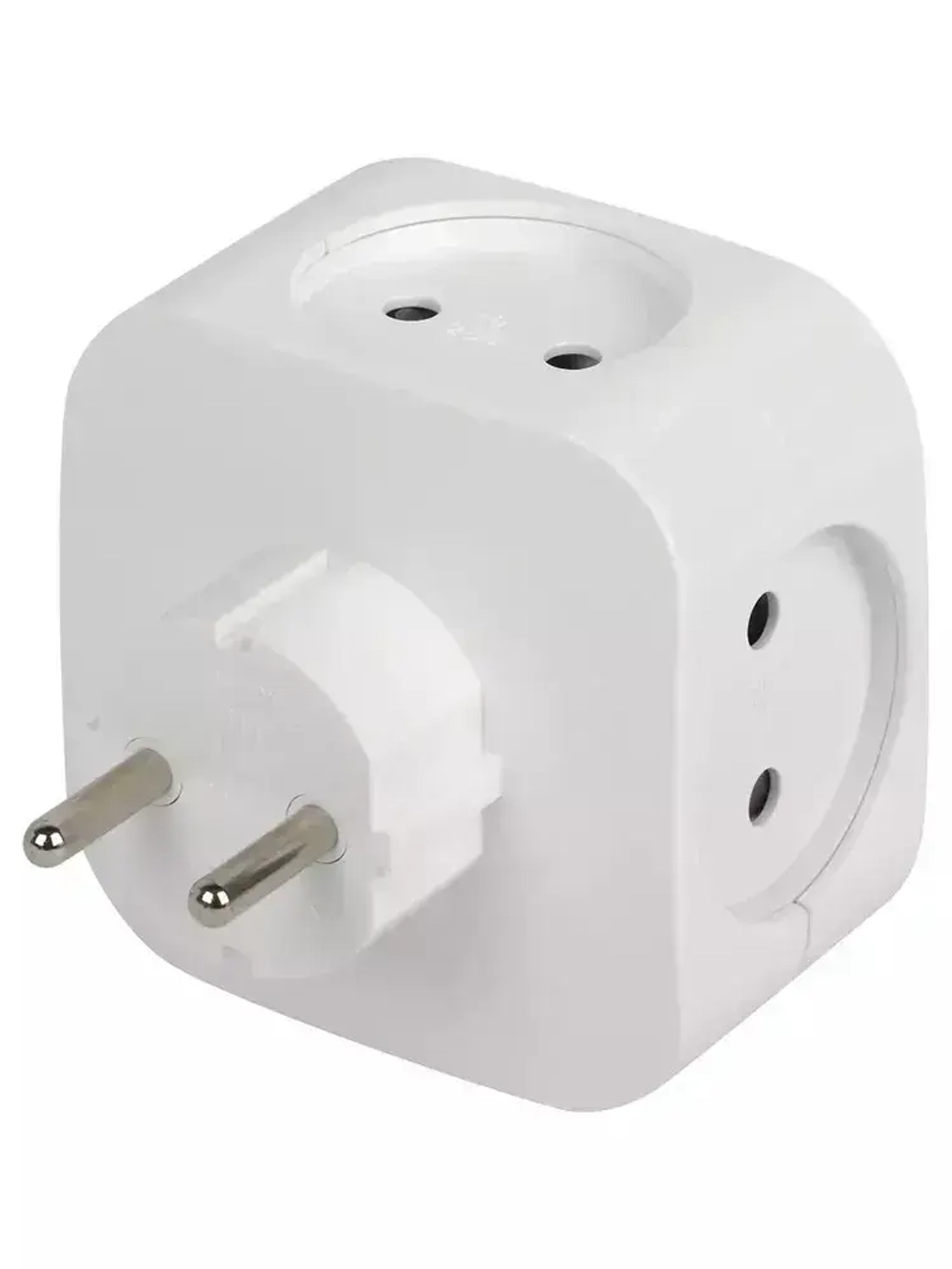 Тройник розетка электрический с usb ЭРА SP-4-USB-W / Разветвитель юсб без заземления, 4 розетки, 220V + 2xUSB 2400mA