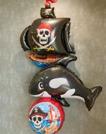 Шар (41"/104 см) Фигура, Пиратский корабль, Черный