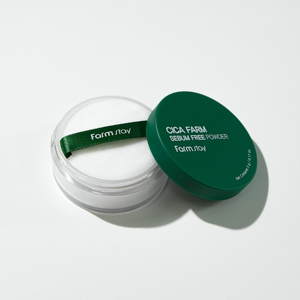 FarmStay Матирующая рассыпчатая пудра с центеллой азиатской - Cica Farm Sebum Free Powder, 5г