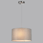 8251/2 MODERNI LN26 530 никель/серый, металл/текстиль Подвес Е27 2*60W 220V NIKKI