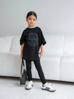 Костюм для девочки летний с леггинсами