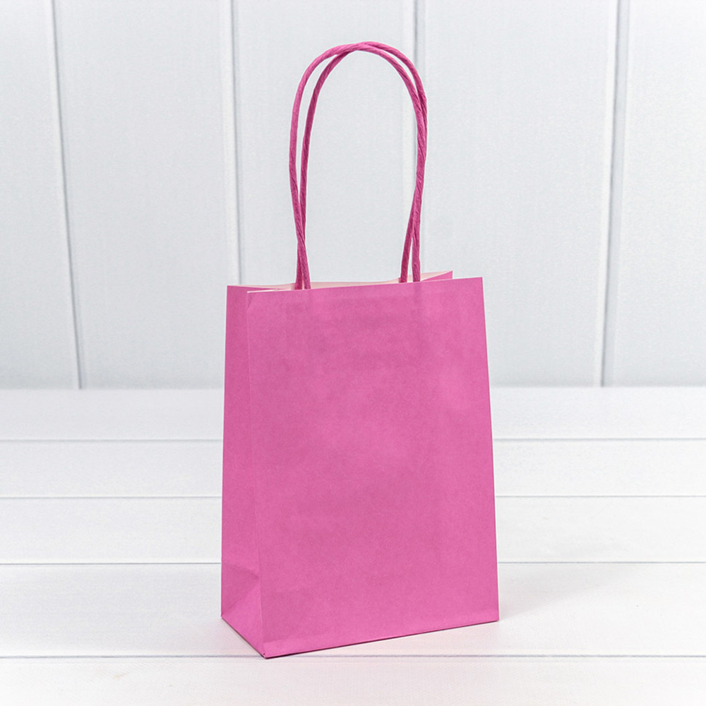 Пакет подарочный 12х15х6см (Лиловый, Крафт)