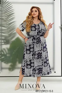 Платье 21-15-3-темно-синий Minova